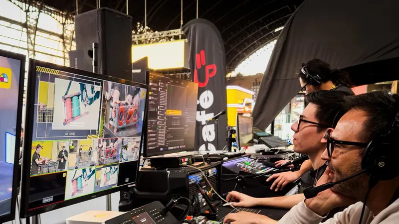 Set de transmisión de StreamingHD en la Gran Feria de Capacitación Sodimac 2026
